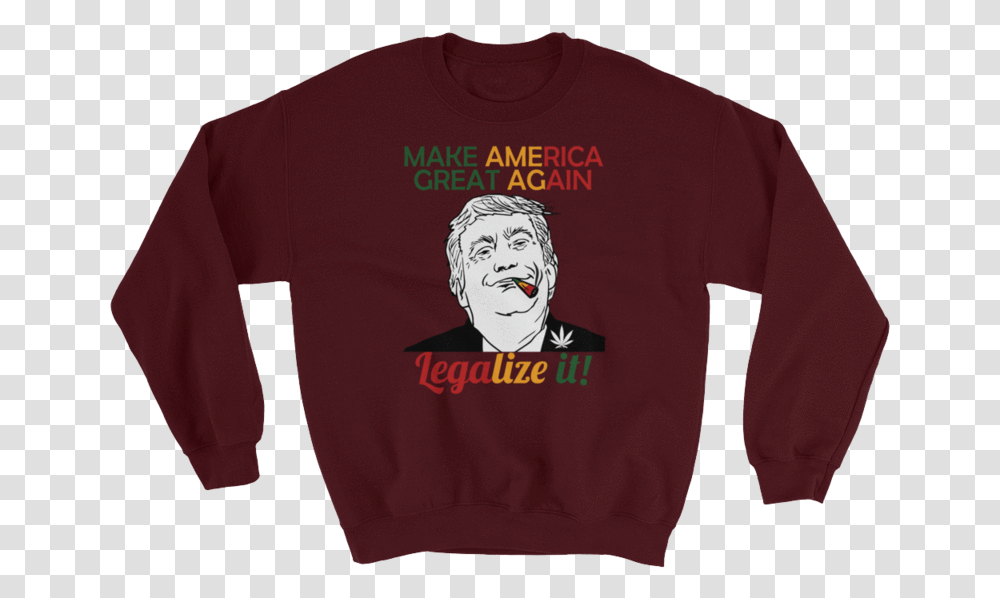 Make America Great Again Sweatshirt - Cannabis Cape Cod Crewneck Sweatshirt, Clothing, Apparel, Sweater, Sleeve Transparent Png