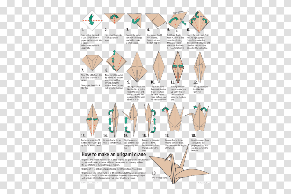 Make An Origami Crane, Arrow, Triangle, Arrowhead Transparent Png