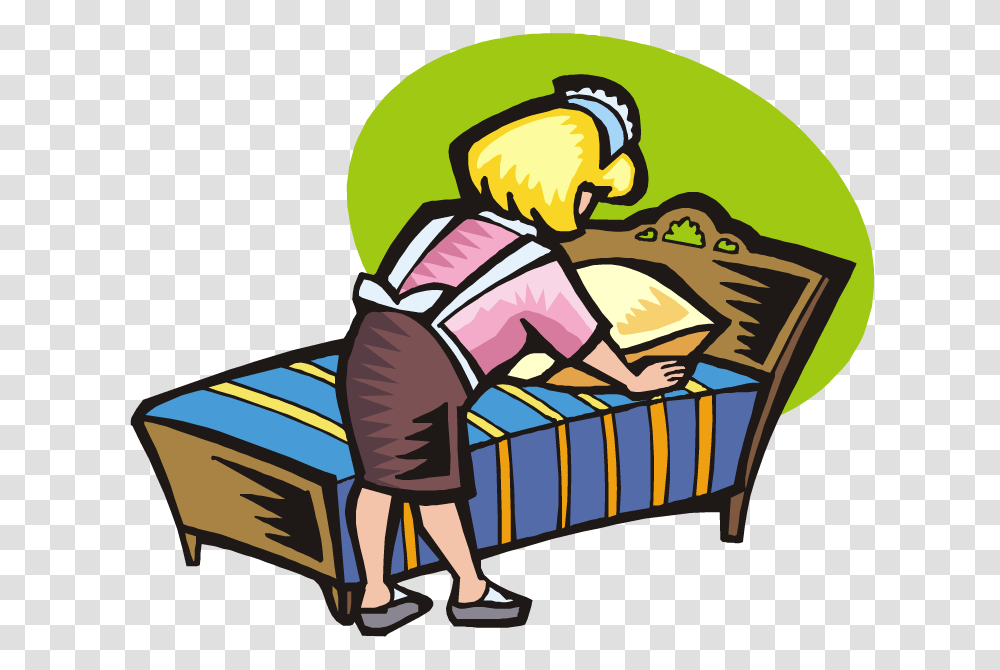 Make Bed Clipart Clean Bed Clipart, Outdoors, Book, Female Transparent Png