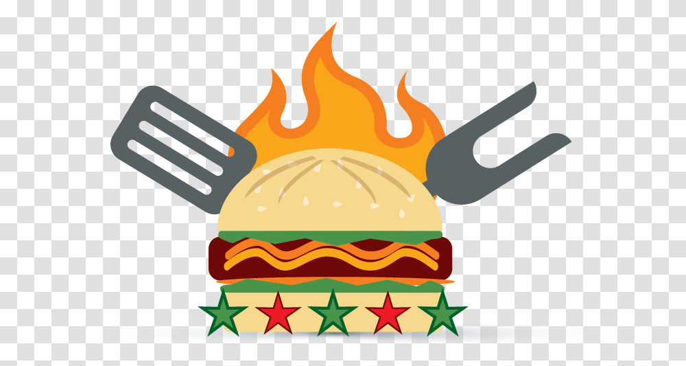 Make Burger Logo, Food, Flame, Fire, Symbol Transparent Png