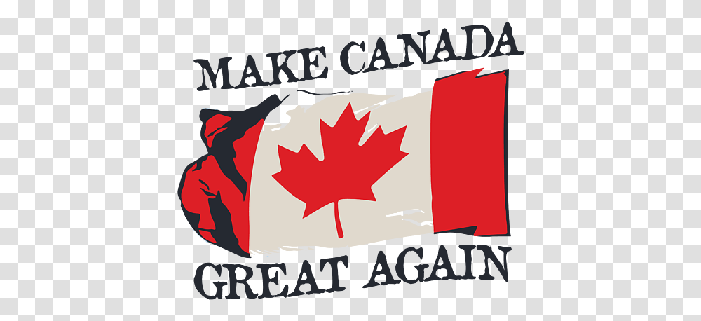 Make Canada Great Again Funny Canadian Flag Mcga Pun Greeting Card Canada Funny Flag, Leaf, Plant, Poster, Advertisement Transparent Png