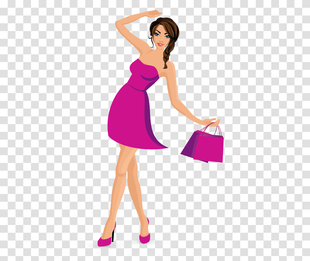 Make Fashion Shopping Logo Design Lady Shopping Logo Design, Person, Dress, Clothing, Female Transparent Png
