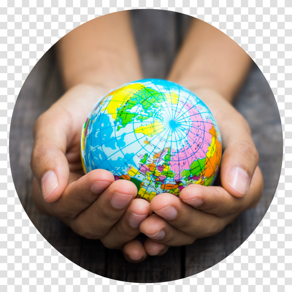 Make Friends Across The Globe Person Holding Globe Transparent Png