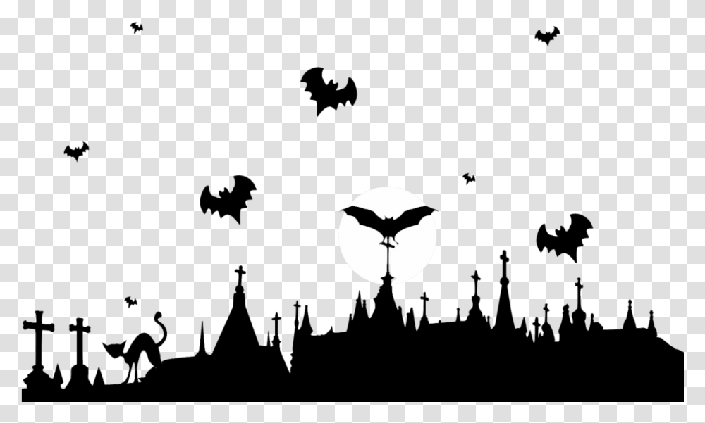 Make Friends With Fear Halloween Background Hd, Stencil, Silhouette Transparent Png