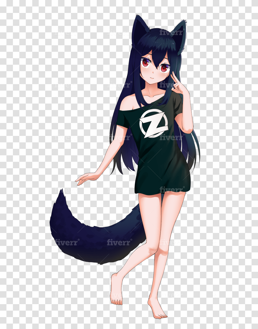 Make Japanese Anime Or Manga Illustration Fiverr, Person, Clothing, Female, Woman Transparent Png