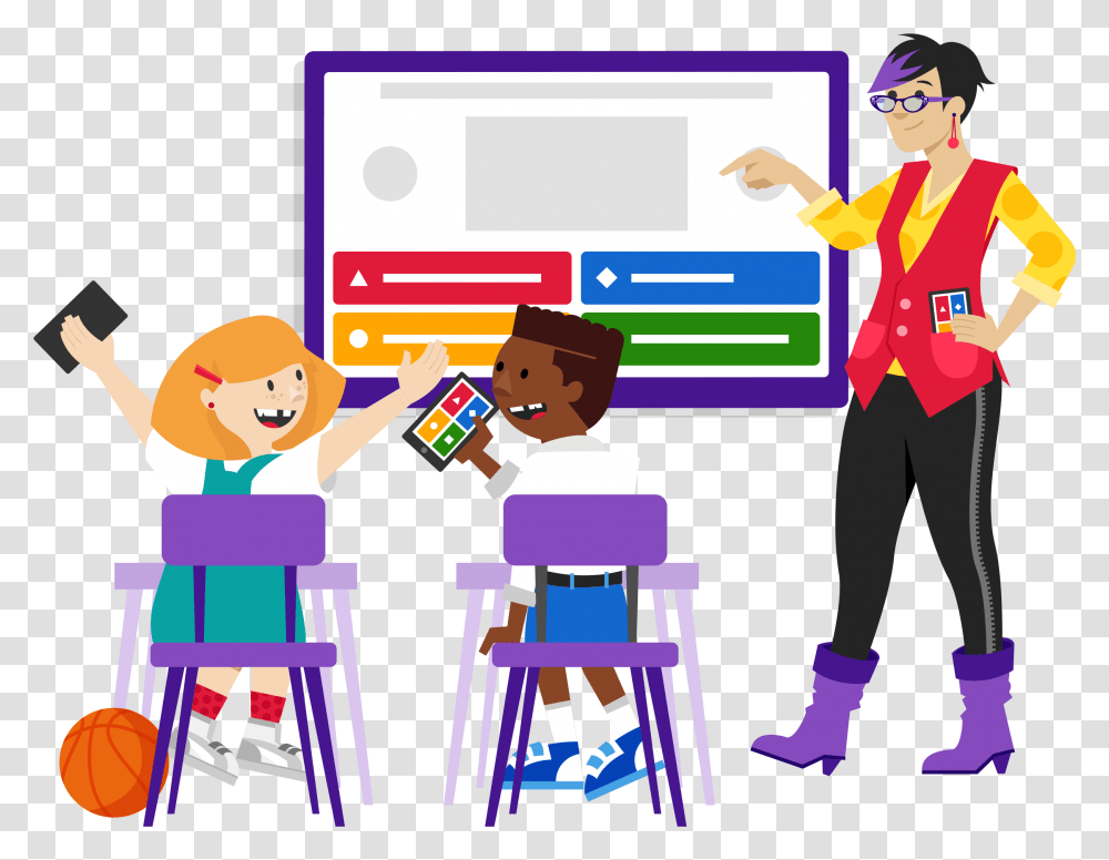 Make Learning Awesome Together Cartoon, Person, Dating, Furniture, Lunch Transparent Png