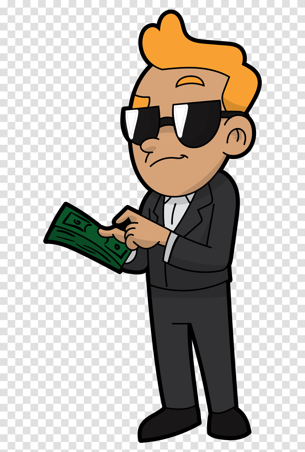 Make Money Clipart Money Man Man With Money Clipart, Person, Human, Sunglasses, Accessories Transparent Png