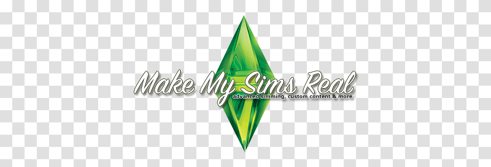 Make My Sims Real Sims 3 Plumbob, Triangle, Flyer, Poster, Paper Transparent Png