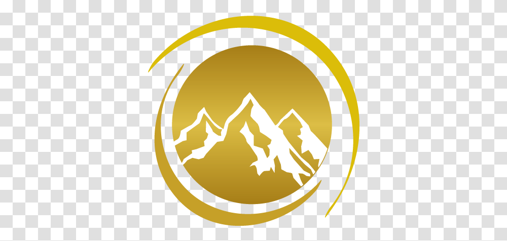 Make Online Mountains Logo Design Circle Mountain Logo, Symbol, Gold, Trademark, Fire Transparent Png