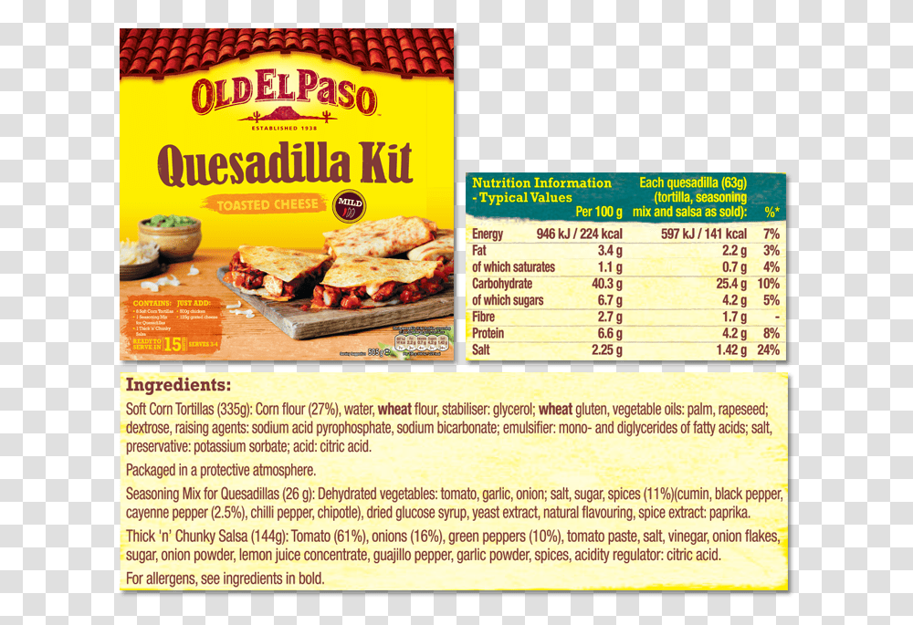 Make Perfect Quesadillas The Easy Way With This Quesadilla Quesadillas Old El Paso, Advertisement, Poster, Flyer Transparent Png
