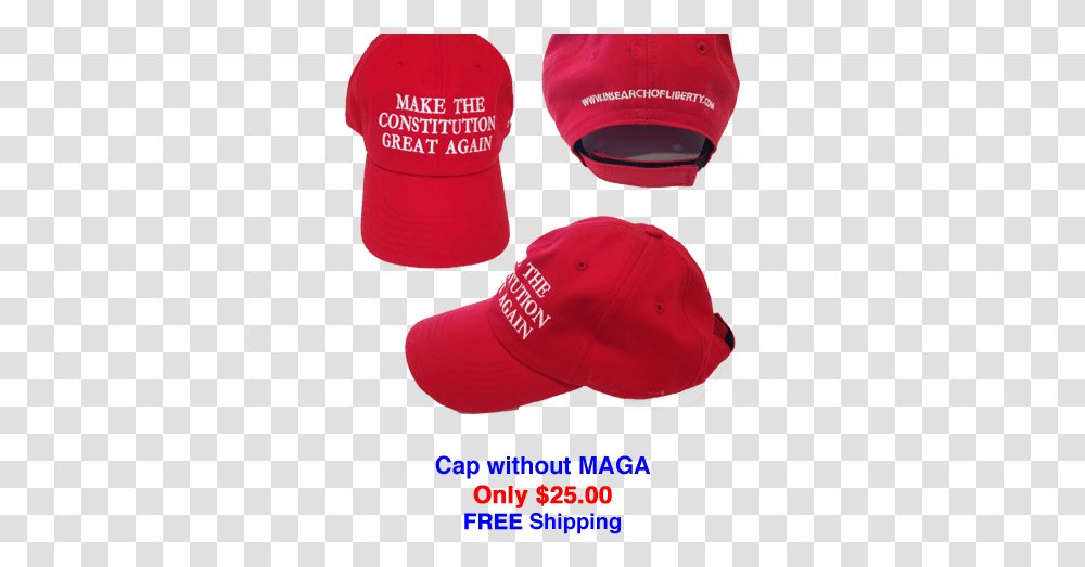 Make The Constitution Great Again Cap Baseball Cap, Clothing, Apparel, Hat, Person Transparent Png