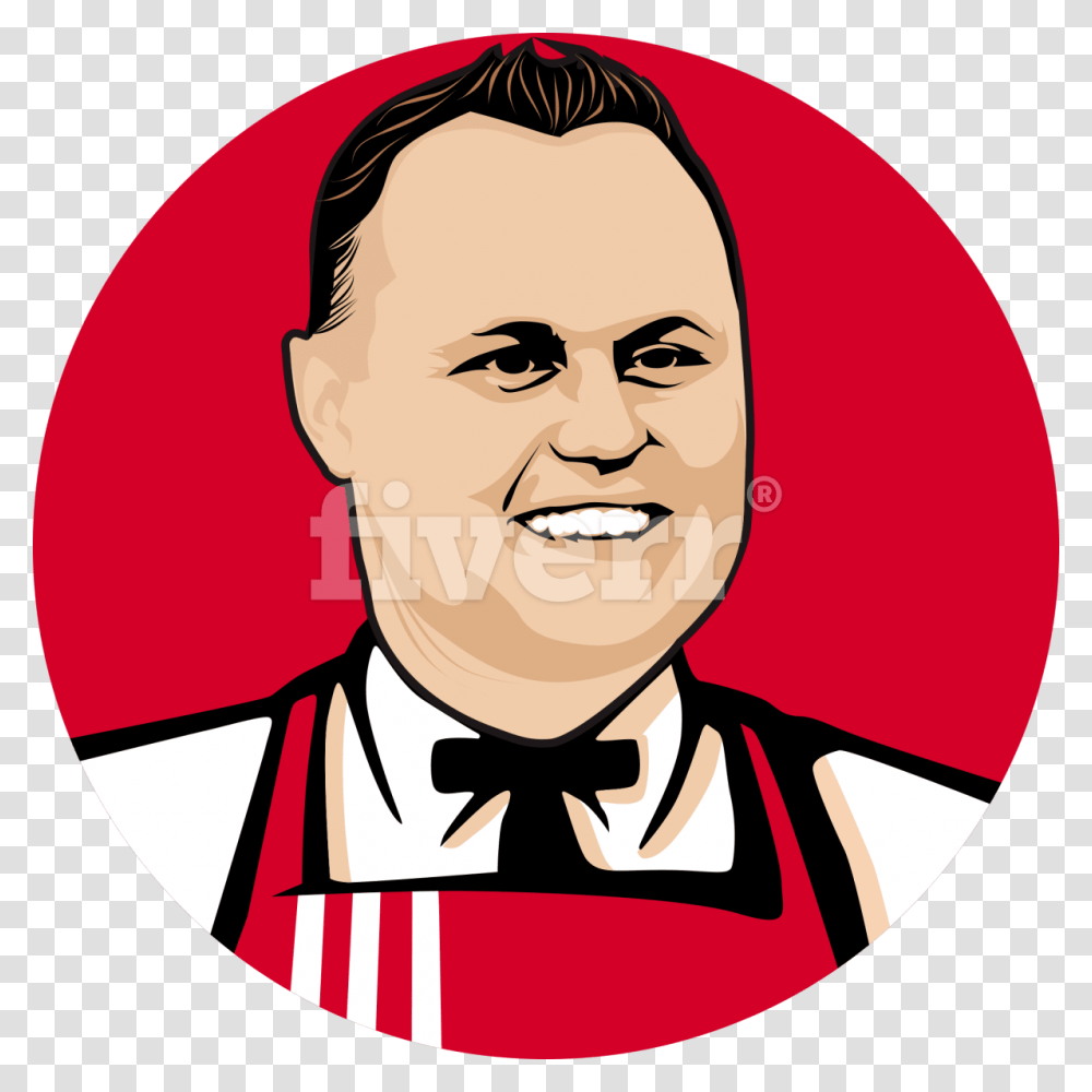 Make You Into A Unique Portrait In The Style Of Kfc, Person, Human, Face, Logo Transparent Png