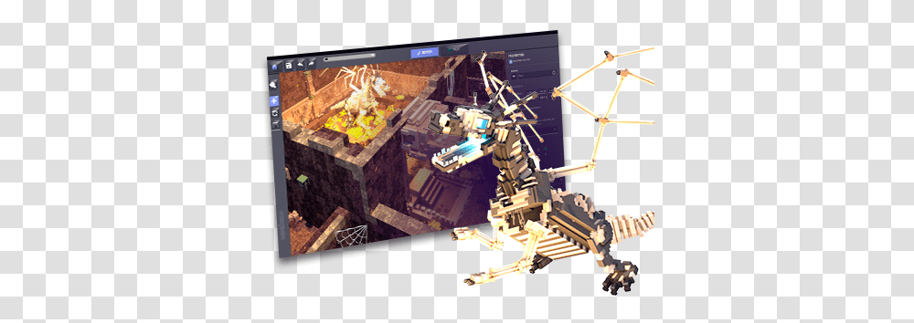 Make Your Own 3d Game In The Sandbox Skeleton, Minecraft, Toy, Electronics Transparent Png