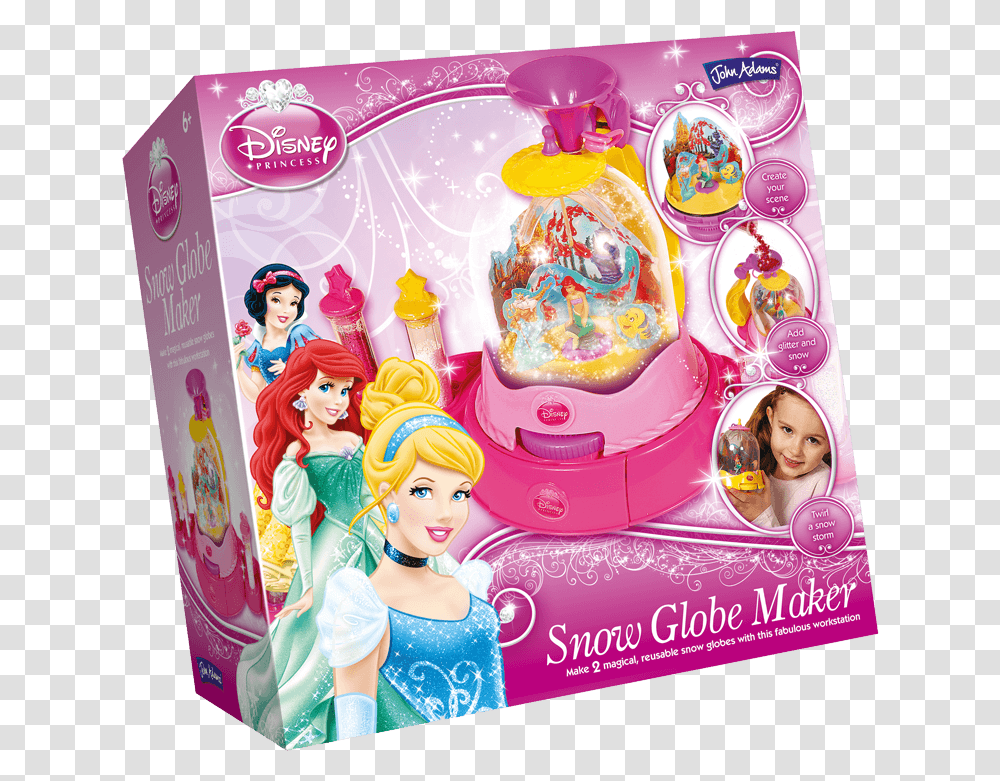 Make Your Own Princess Snow Globe, Figurine, Doll, Toy, Person Transparent Png
