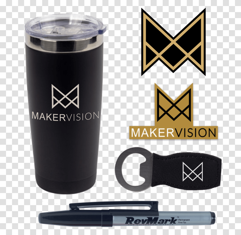 Maker Vision Maker Swag Pack Mock Up Maker Vision Podcast, Shaker, Bottle, Steel, Cylinder Transparent Png