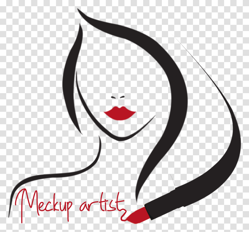 Makeup Artist Beauty Logo Make Up, Face, Portrait Transparent Png