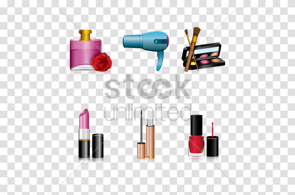 Makeup Beauty Tools And Products Vector Image, Lipstick, Cosmetics, Weapon, Weaponry Transparent Png