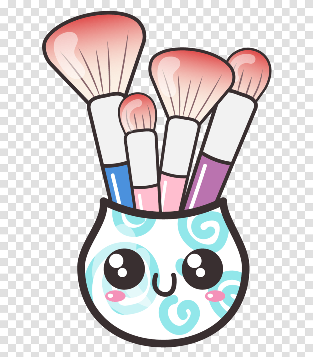 Makeup Brushes In A Cup By Barovlud Make Up Cartoon, Tool, Badminton, Sport, Sports Transparent Png