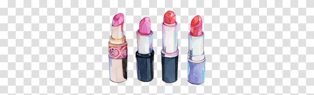 Makeup Lipstick Illustration, Cosmetics Transparent Png