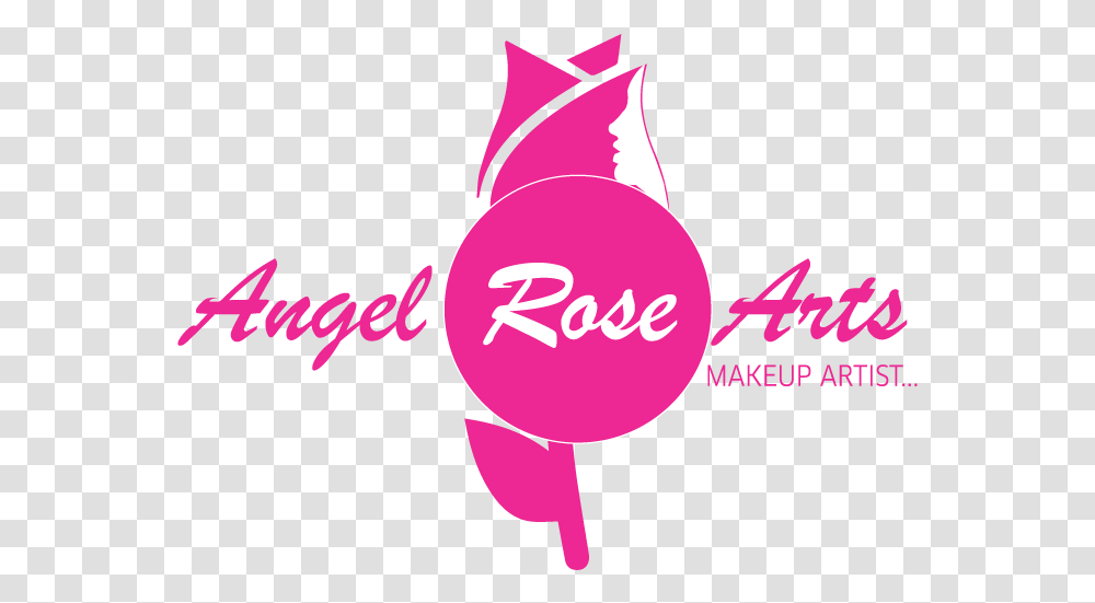 Makeup Logo Design For Angel Rose Aryan, Label, Text, Graphics, Art Transparent Png