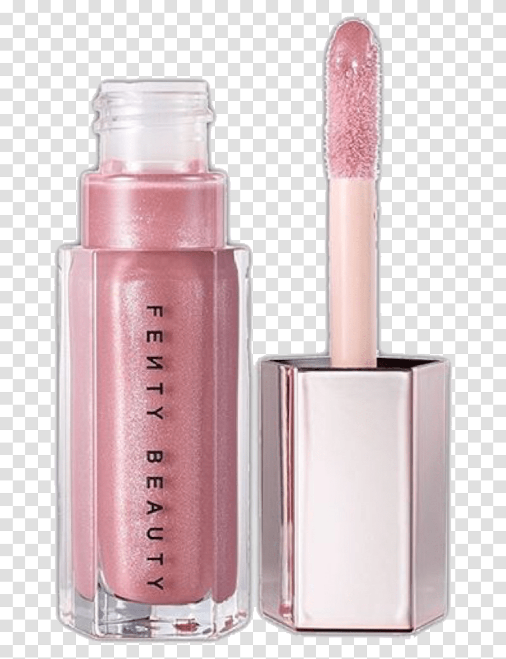 Makeup Pink Fenty Beauty Shiny Lip Gloss Tube Fenty Beauty Gloss Bomb, Cosmetics Transparent Png