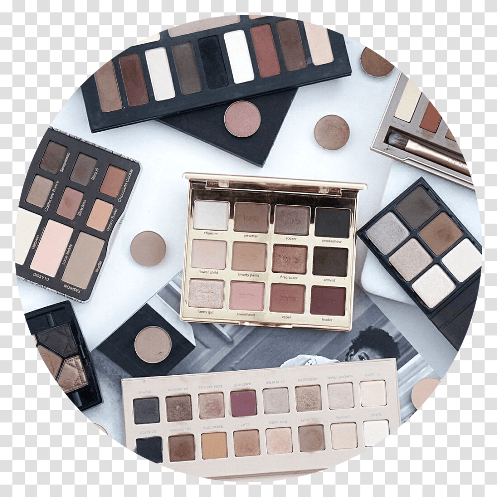 Makeup School In Nyc Eyeshadow Palettes Best Nude Eyeshadows Flatlays, Paint Container, Rug, Cosmetics Transparent Png
