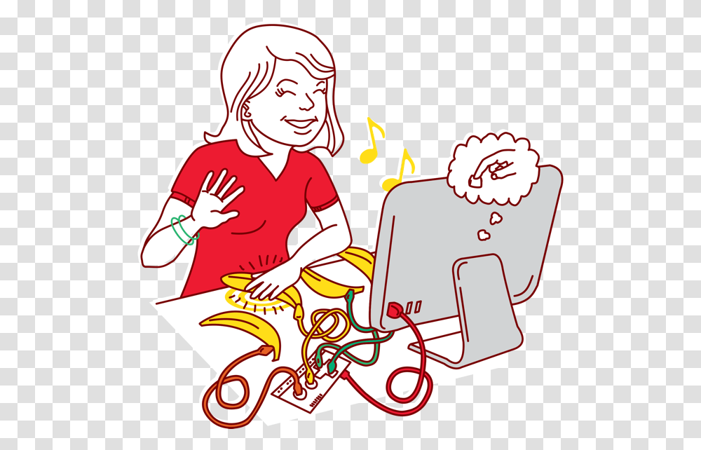 Makey Makey Faq Makey Shop, Person, Washing, Female, Drawing Transparent Png