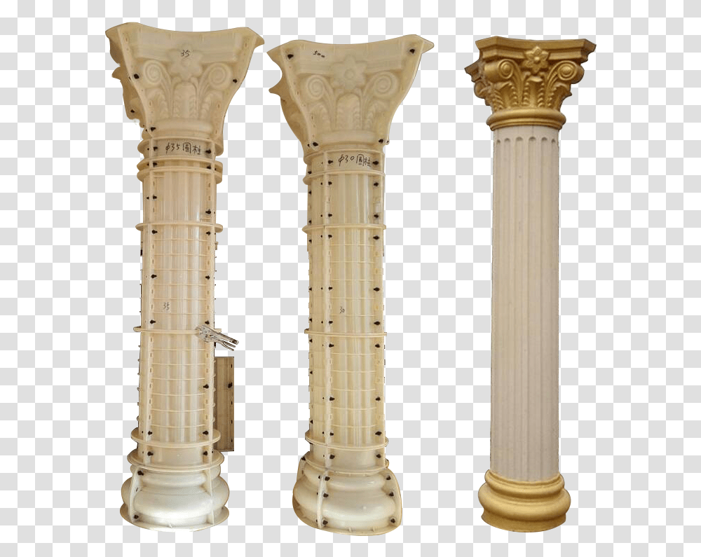 Making Roman Capital Column Mold Cemented Pop Design Pillar, Architecture, Building, Sink Faucet Transparent Png