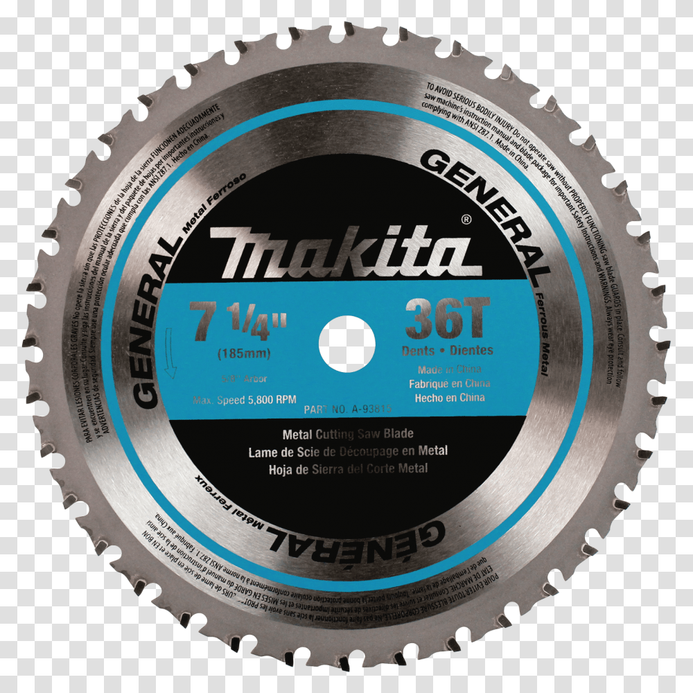 Makita 7 1 4 In Blade, Tape, Electronics, Hardware Transparent Png