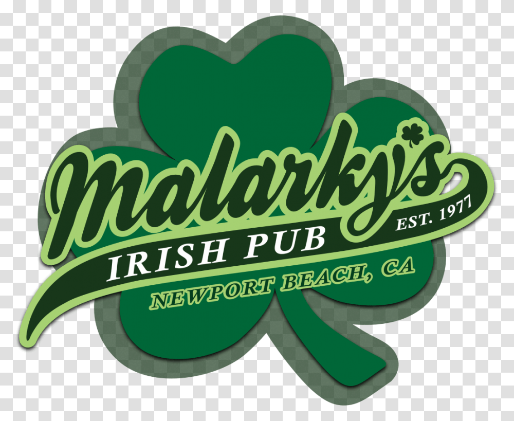 Malarky S Irish Pub Label, Logo, Advertisement Transparent Png
