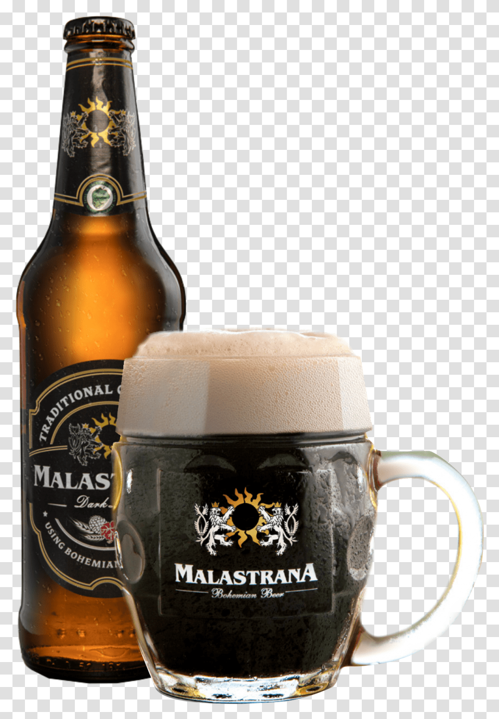 Malastrana Dark Beer Bottle, Alcohol, Beverage, Drink, Glass Transparent Png