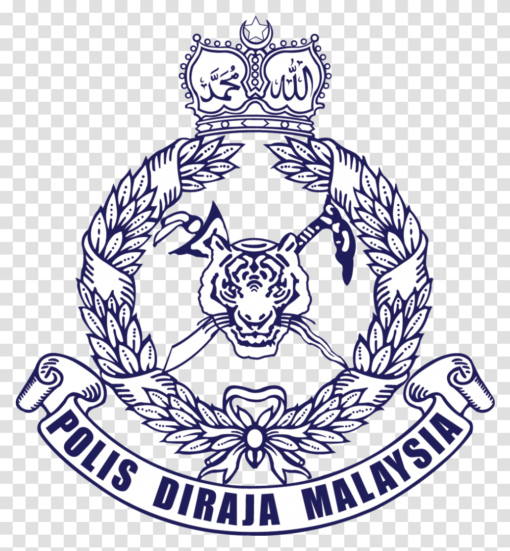 Malaysia Flag Royal Malaysian Police Logo, Emblem, Trademark, Person Transparent Png
