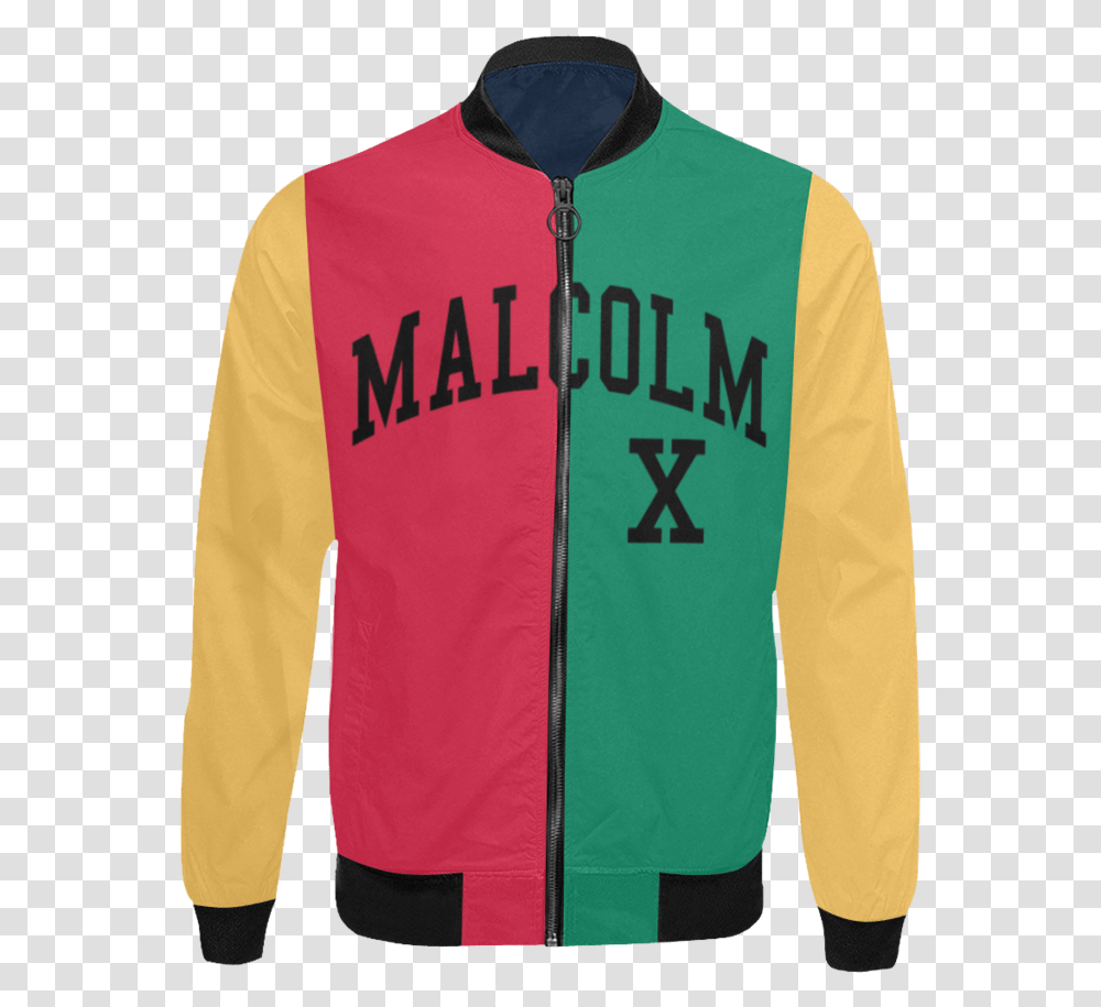 Malcolm X Color Block Sweater, Apparel, Long Sleeve, Sweatshirt Transparent Png
