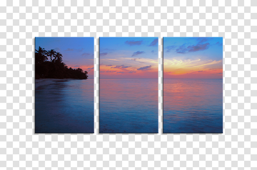 Maldives Purple Sunset Canvas Picture, Outdoors, Nature, Window, Silhouette Transparent Png