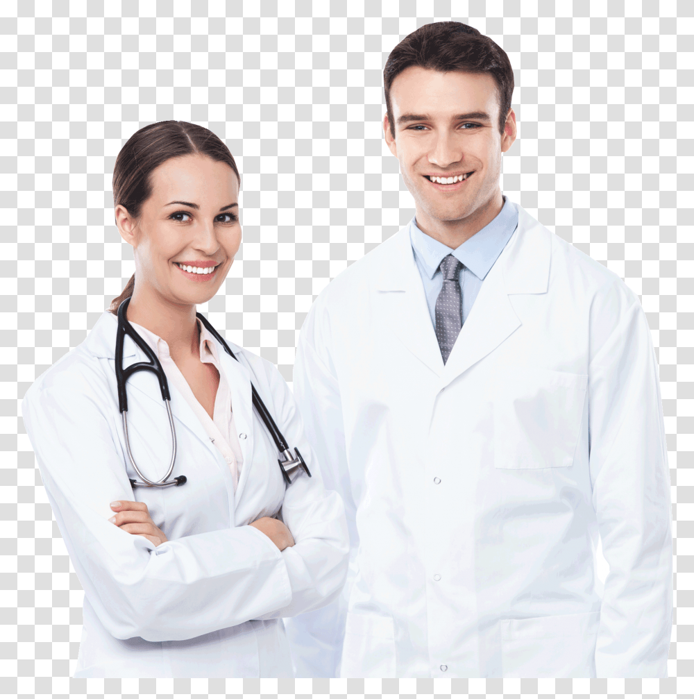 Male And Female Doctor, Apparel, Lab Coat, Tie Transparent Png