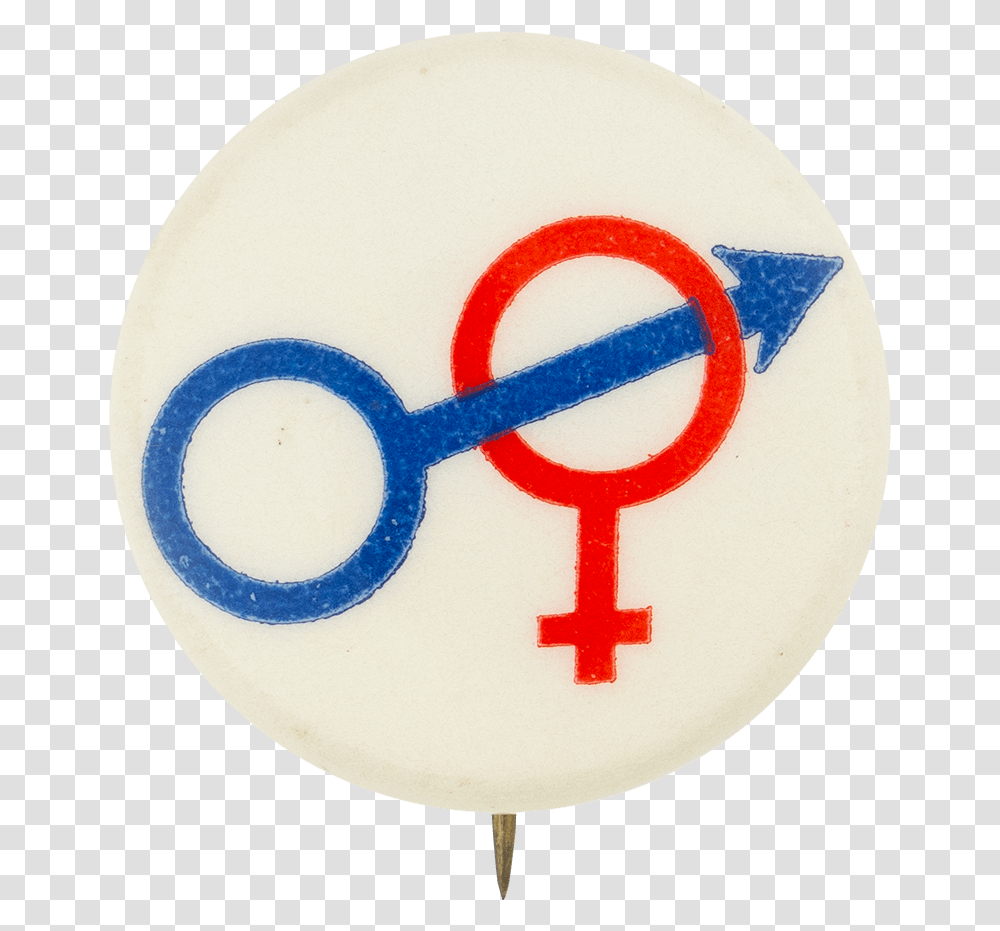 Male And Female Symbols Social Lubricator Button Museum Male Symbol Going Through Female Symbol, Logo, Trademark, Badge, Emblem Transparent Png