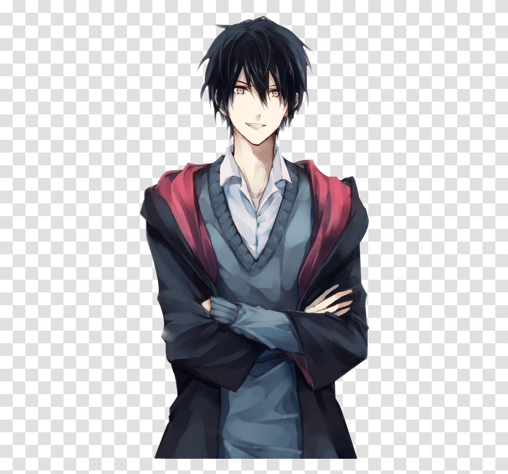 Male Black Hair Anime Characters Anime Boy With Black Hair, Person, Human, Clothing, Apparel Transparent Png