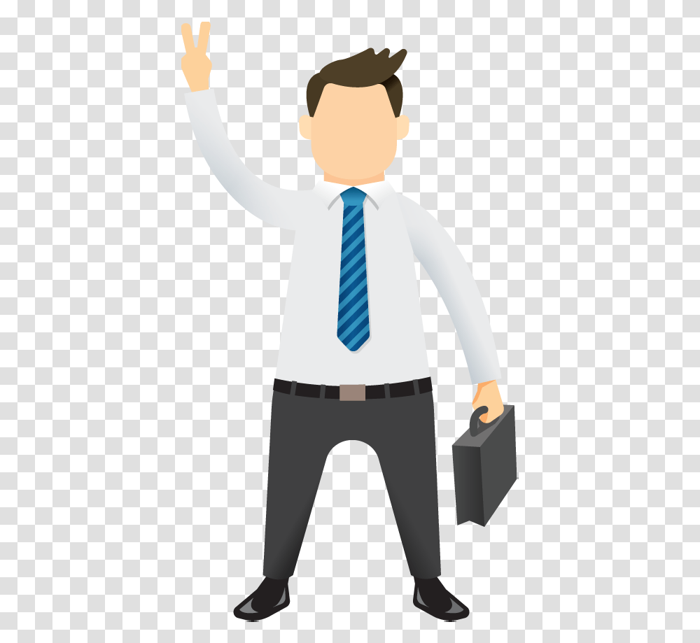 Male Clipart Business Man Waving Man Animated, Tie, Accessories, Clothing, Apparel Transparent Png