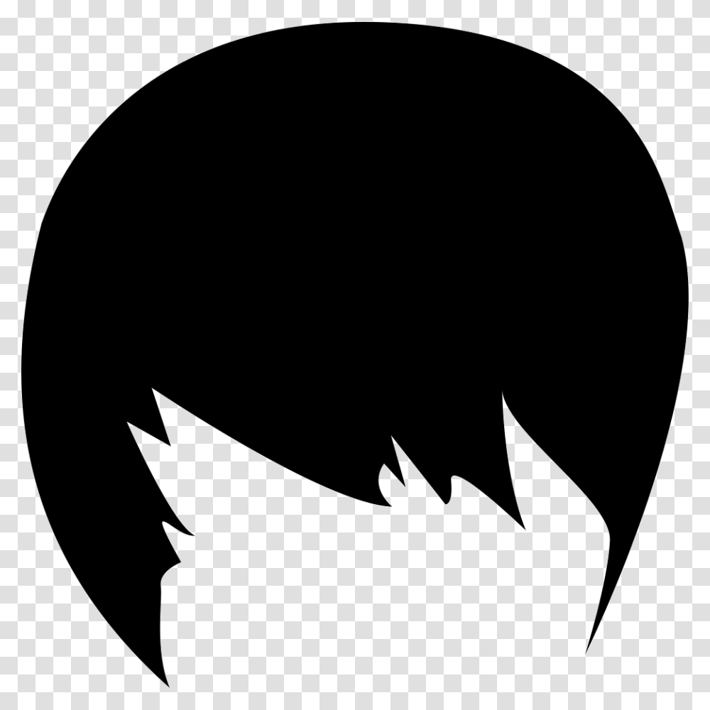 Male Dark Short Hair Shape Icon Free Download, Silhouette, Stencil, Baseball Cap Transparent Png