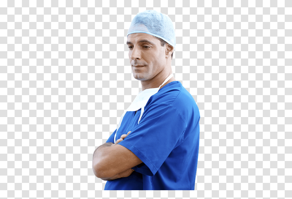 Male Doctor With Crossed Arms And A Pensive Stare Background Full Hd Dentistry, Person, Human, Surgeon Transparent Png