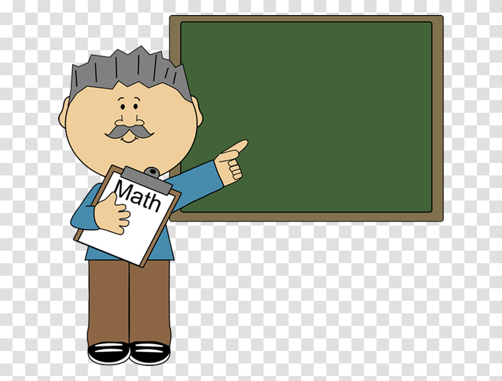 Male English Teacher Math Teacher Clip Art Men Teacher Clip Art, Blackboard, Word Transparent Png