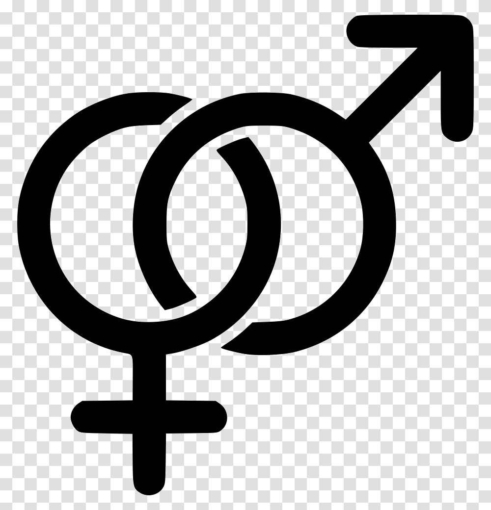 Male Female Straight Symbol, Stencil, Silhouette, Logo Transparent Png