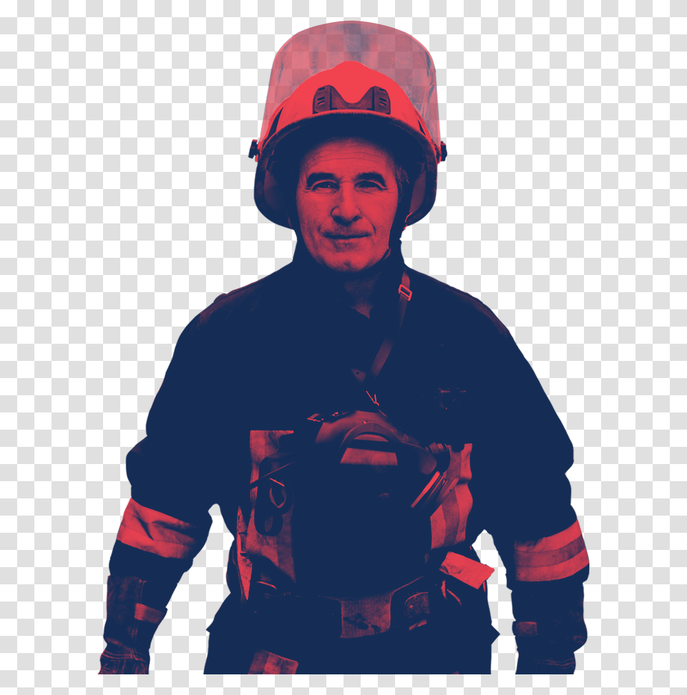 Male Firefighter Soldier, Helmet, Person, Hardhat Transparent Png