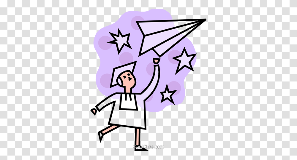 Male Graduate With Paper Airplane Royalty Free Vector Clip Art, Number, Star Symbol Transparent Png