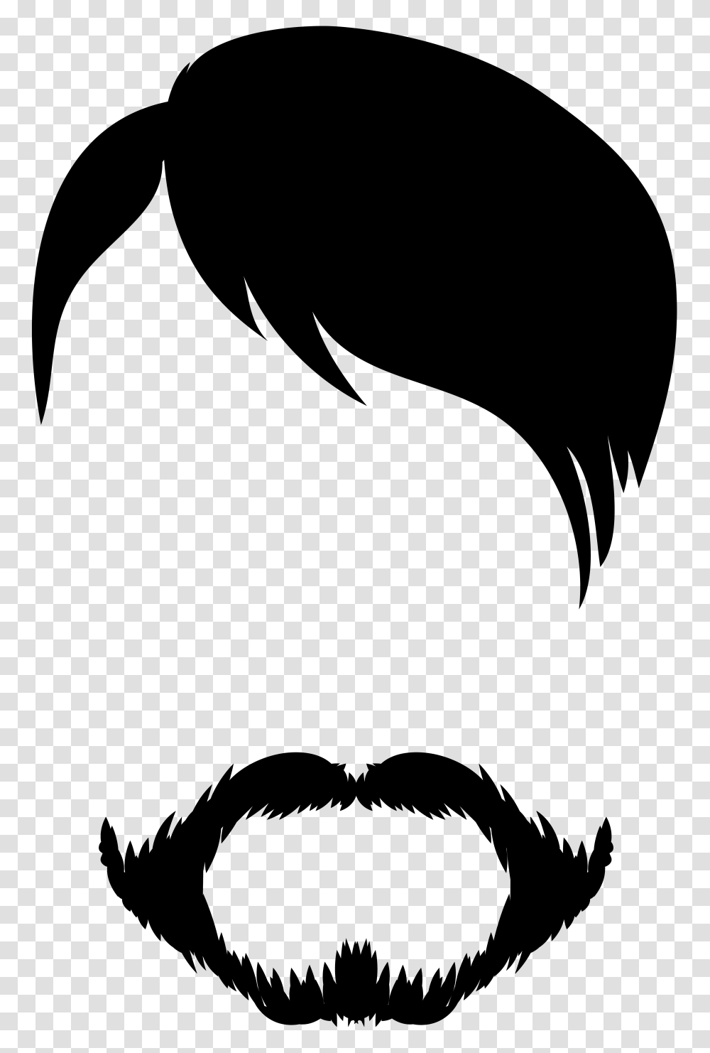 Male Hair And Beard Clip, Logo, Label Transparent Png