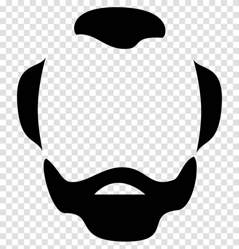 Male Hair Of The Head Hair, Stencil, Mustache, Silhouette Transparent Png