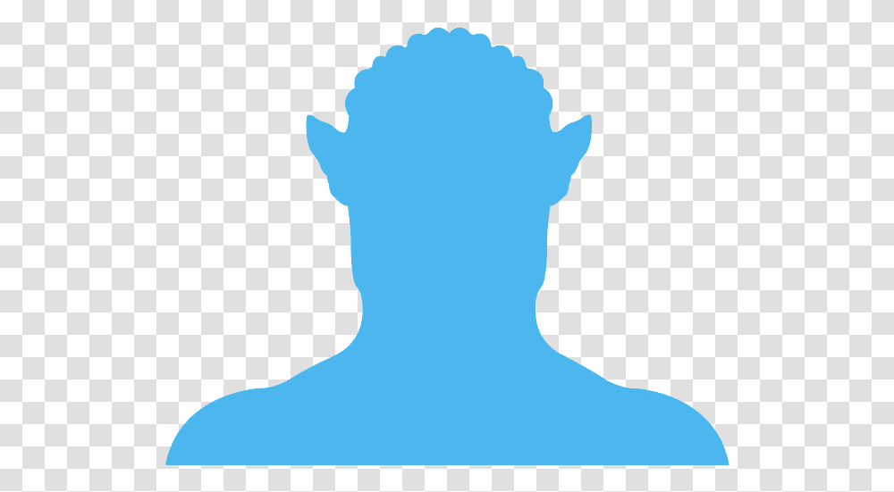 Male Head Silhouette Blue, Person, Human, Fence, Back Transparent Png
