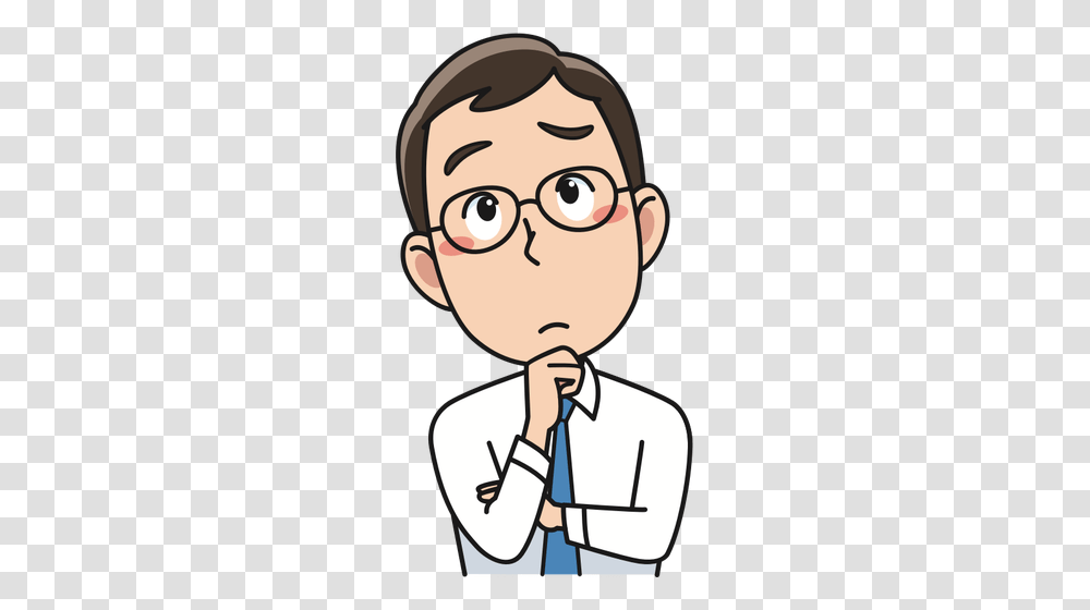 Male In Doubt, Head, Face, Glasses, Accessories Transparent Png