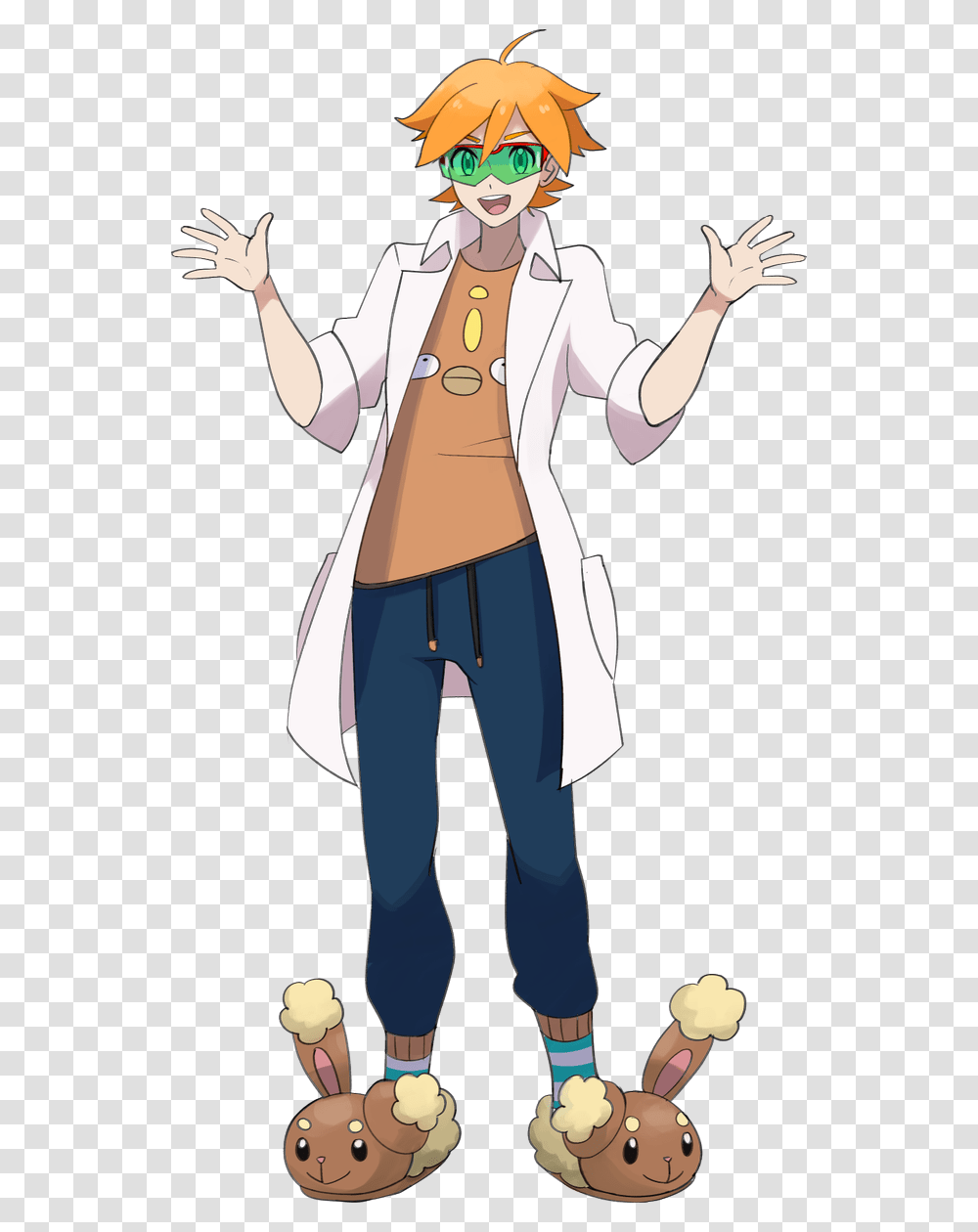 Male Pokemon Trainer Oc, Person, Doctor, Lab Coat Transparent Png