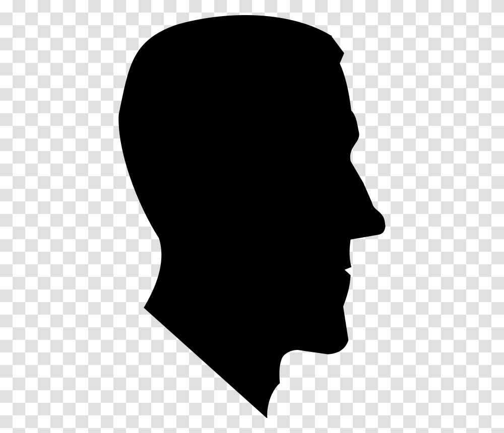 Male Profile Silhouette, Gray, World Of Warcraft Transparent Png